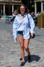 CAMILLA BERESFORD in Denim Shorts Out at Covent Garden 07/06/2020