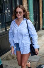 CAMILLA BERESFORD in Denim Shorts Out at Covent Garden 07/06/2020