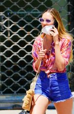 CANDICE SWANEPOEL in Denim Shorts Out in New York 07/14/2020