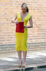 CAPRICE BOURRET in a Tight Yellow Dress Out in London 06/29/2020