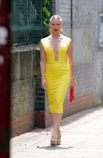 CAPRICE BOURRET in a Tight Yellow Dress Out in London 06/29/2020