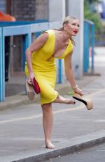 CAPRICE BOURRET in a Tight Yellow Dress Out in London 06/29/2020