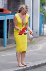 CAPRICE BOURRET in a Tight Yellow Dress Out in London 06/29/2020