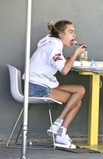 CARA DELEVINGNE and MARGARET QUALLEY Out for Lunch in Studio City 07/17/2020