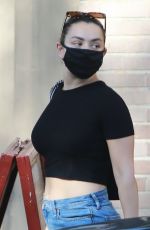 CHARLI XCX in Denim Shorts Out for Takeout in Los Angeles 07/14/2020
