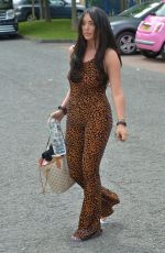 CHARLOTTE CROSBY Leaves a Hair Salon in Seaham 07/09/2020