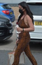 CHARLOTTE CROSBY Leaves a Hair Salon in Seaham 07/09/2020