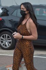CHARLOTTE CROSBY Leaves a Hair Salon in Seaham 07/09/2020