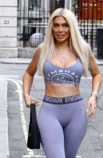 CHLOE FERRY in Leggings and Sports Bra Out in London 07/14/2020