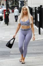 CHLOE FERRY in Leggings and Sports Bra Out in London 07/14/2020