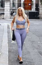 CHLOE FERRY in Leggings and Sports Bra Out in London 07/14/2020