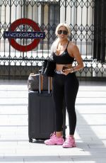 CHLOE FERRY Out at Kings Cross Station in London 07/07/2020