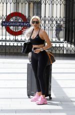 CHLOE FERRY Out at Kings Cross Station in London 07/07/2020