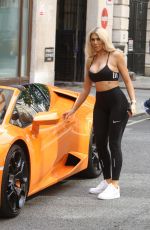 CHLOE FERRY Out Driving Her Lamborghini Gallardo 07/16/2020