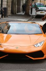 CHLOE FERRY Out Driving Her Lamborghini Gallardo 07/16/2020