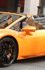 CHLOE FERRY Out Driving Her Lamborghini Gallardo 07/16/2020