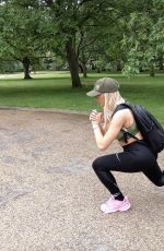 CHLOE FERRY Workout at a Park in London 07/08/2020