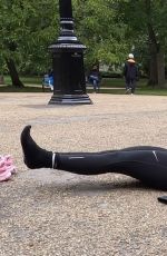 CHLOE FERRY Workout at a Park in London 07/08/2020