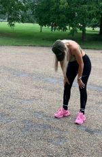 CHLOE FERRY Workout at a Park in London 07/08/2020