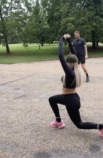 CHLOE FERRY Workout at a Park in London 07/08/2020