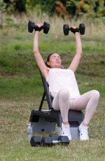 CHLOE SIMS Workout at a Park in London 07/07/2020