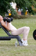 CHLOE SIMS Workout at a Park in London 07/07/2020