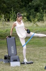 CHLOE SIMS Workout at a Park in London 07/07/2020