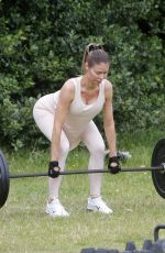 CHLOE SIMS Workout at a Park in London 07/07/2020