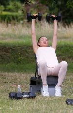 CHLOE SIMS Workout at a Park in London 07/07/2020