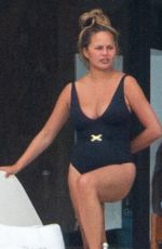 CHRISSY TEIGEN in Swimsuit on Vacation in Mexico 07/06/2020 