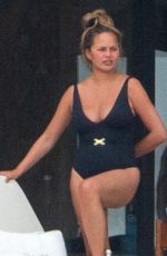 CHRISSY TEIGEN in Swimsuit on Vacation in Mexico 07/06/2020 