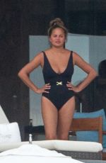 CHRISSY TEIGEN in Swimsuit on Vacation in Mexico 07/06/2020 