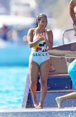 CHRISTINA MILIAN in Swimsuit at a Boat in St. Tropez 07/20/2020
