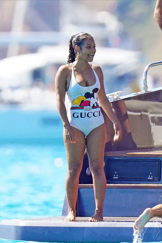CHRISTINA MILIAN in Swimsuit at a Boat in St. Tropez 07/20/2020