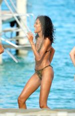 CINDY BRUNA in Bikini on the Beach 07/01/2020