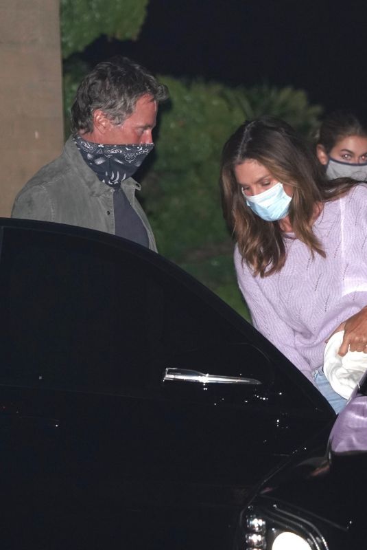 CINDY CRAWFORD and KAIA GERBER Night Out in Malibu 07/20/2020