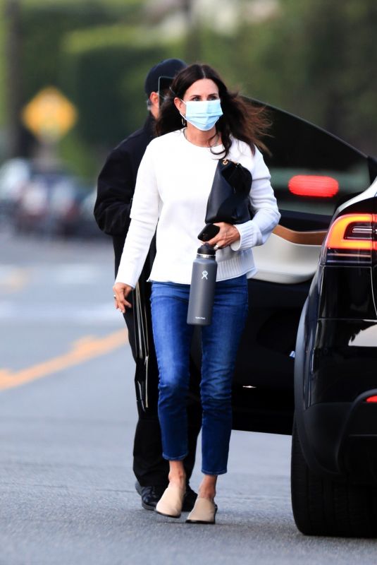 COURTENEY COX Arrives at Giorgio Baldi in Santa Monica 07/02/2020