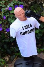 COURTNEY STODDEN Takes Shots at Her Ex Punching Shirt in Beverly Hills 07/07/2020