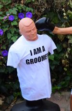 COURTNEY STODDEN Takes Shots at Her Ex Punching Shirt in Beverly Hills 07/07/2020