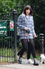 DAISY LOWE Out with Her Dog in Primrose Hill 07/09/2020