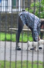 DAISY LOWE Out with Her Dog in Primrose Hill 07/09/2020