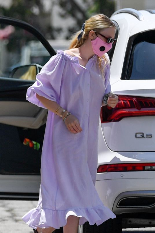 DAKOTA FANNING Arrives at a Spa in Beverly Hills 07/06/2020