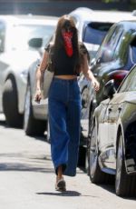 DAKOTA JOHNSON Wearing Bandana Mask Out in Studio City 07/06/2020