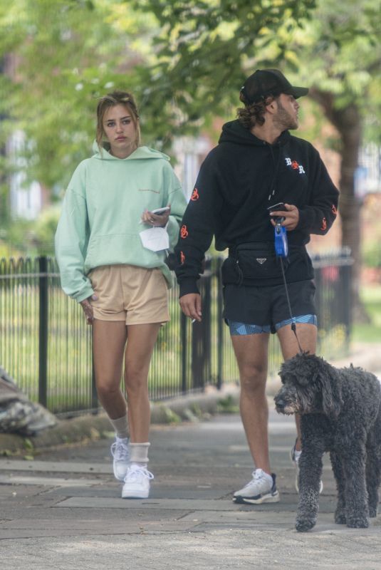 DELILAH HAMLIN and Eyal Booker Out with Their Dog in London 06/29/2020