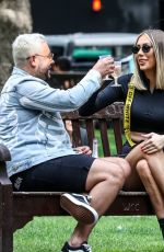 DEMI SIMS and Dean Rowland Out in London 07/14/2020
