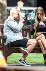 DEMI SIMS and Dean Rowland Out in London 07/14/2020