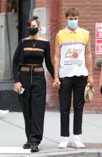 DUA LIPA and Anwar Hadid Out for Lunch at at Cafe Habana in New York 07/17/2020