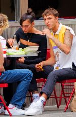 DUA LIPA and Anwar Hadid Out for Lunch at at Cafe Habana in New York 07/17/2020