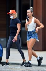 DUA LIPA in Denim Shorts Out in New York 07/15/2020