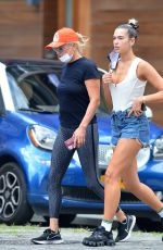 DUA LIPA in Denim Shorts Out in New York 07/15/2020